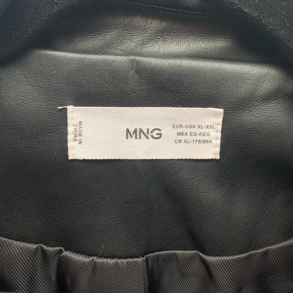 Mango Faux Leather Sleeveless Biker Jacket Vest Black XL - Picture 5 of 8